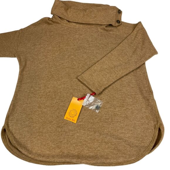 Ruby RD Comfy and Cozy Sweater Women's Medium Brown Cowl Neck Pullover - Picture 7 of 12